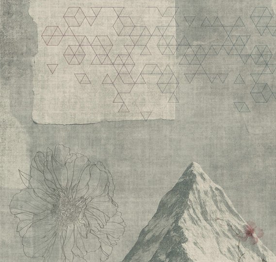 Cercare la matematica nella roccia.
Altitudes fonde l'imponenza del Cervino con l'ossessione geometrica dei taccuini di John Ruskin. Un'opera stratificata, dove la solidità della montagna incontra la fragilità del calcolo umano e del disegno botanico. Per chi esige dal proprio spazio non un panorama, ma puro rigore formale.
📐 "Un frammento dell'architettura del mondo." — John Ruskin. Alt text: Dettaglio ravvicinato della carta da parati Altitudes: la vetta rocciosa del Cervino incontra il rigore matematico di un reticolo geometrico a nido d'ape. A sinistra, l'elegante illustrazione a grafite di un grande fiore in stile taccuino rinascimentale.