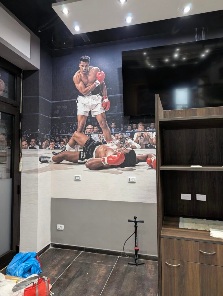 carta da parati personalizzata a Torino Muhammad Ali